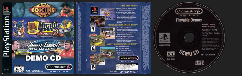 PSX PlayStation Codemasters Demo