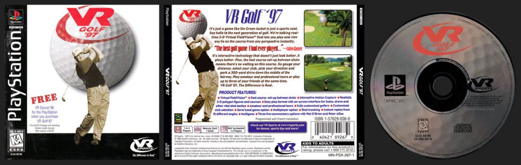 PSX PlayStation VR Golf '97 Black Label Retail Release 1 Ring Hub