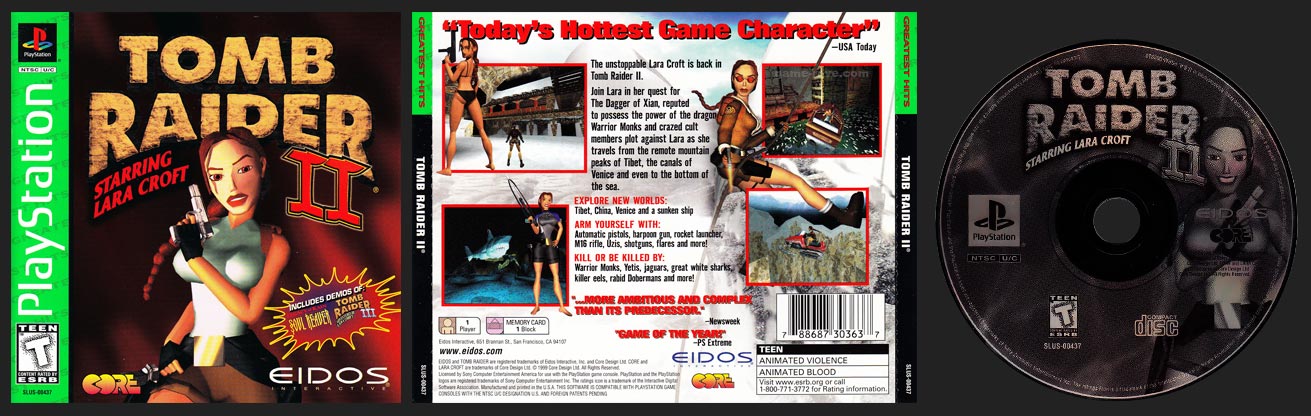 PSX Tomb Raider II Greatest Hits