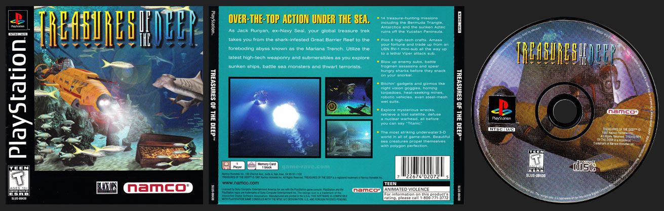 PSX PlayStation Treasures of the Deep Black Label Retail Release