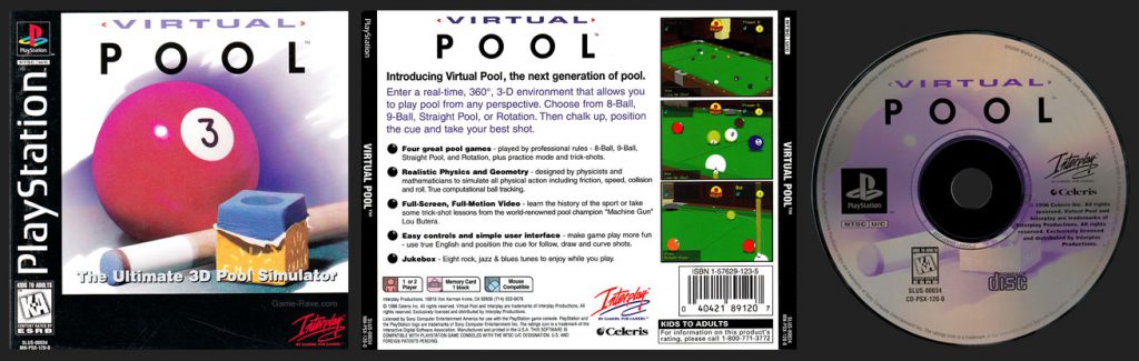 PSX PlayStation Virtual Pool Black Label Retail Release