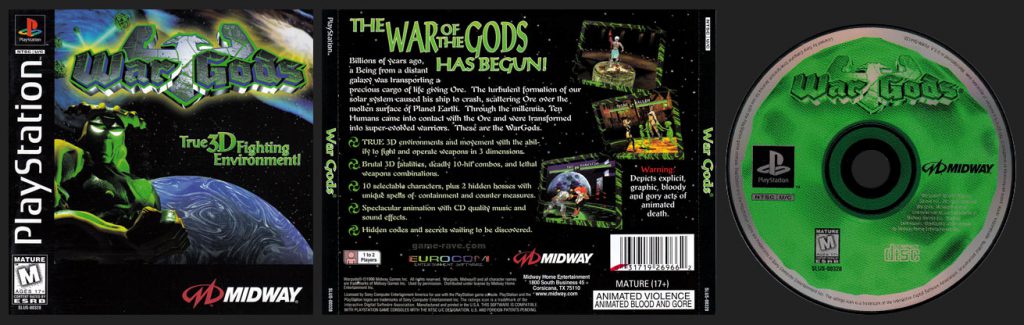 PSX PlayStation War Gods Black Label Retail Release