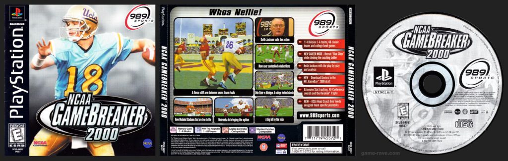 PSX PlayStation NCAA GameBreaker 2000 Black Label Retail Release