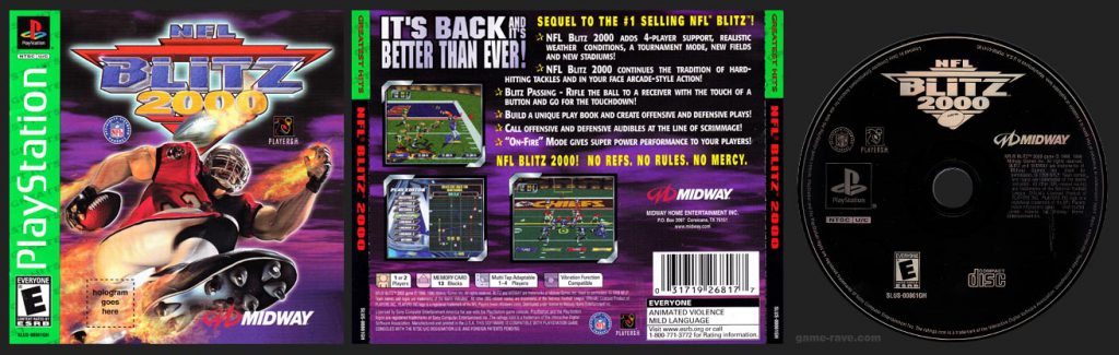 PlayStation NFL Blitz 2000 Greatest Hits Variant