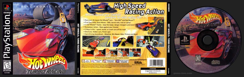 PSX PlayStation Hot Wheels Turbo Racing Black Label Retail Release