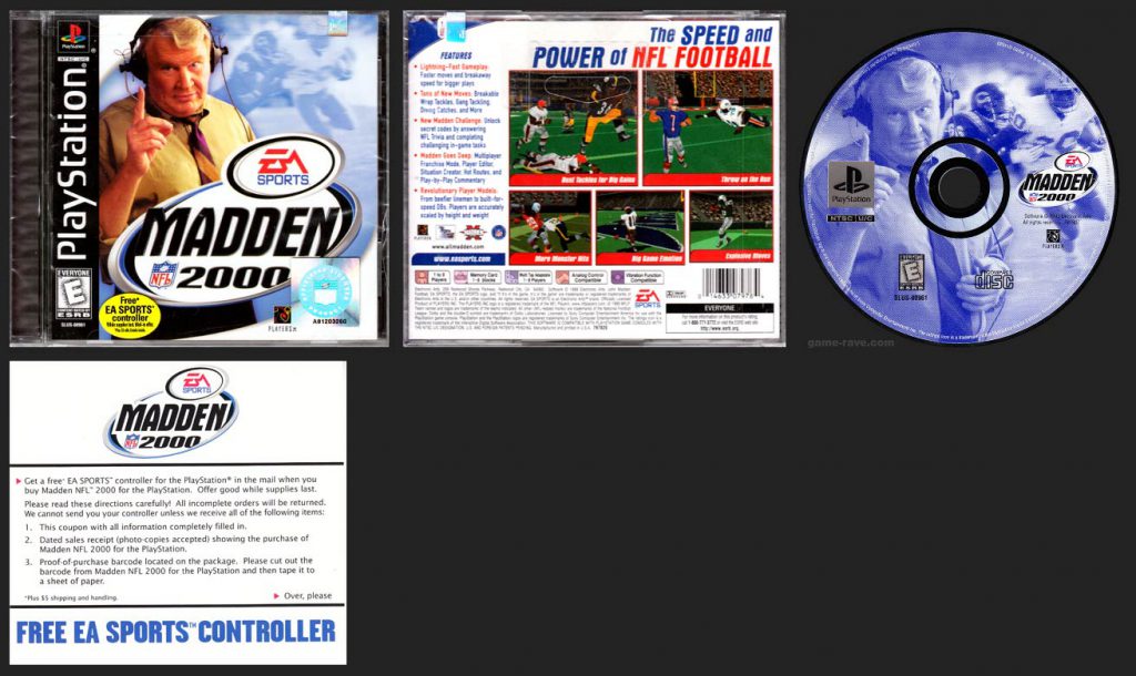 PlayStation Madden NFL 2000 Free Controller Offer
