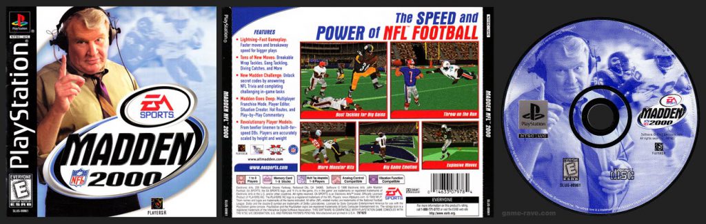 PSX PlayStation Madden NFL 2000 Black Label Retail Release