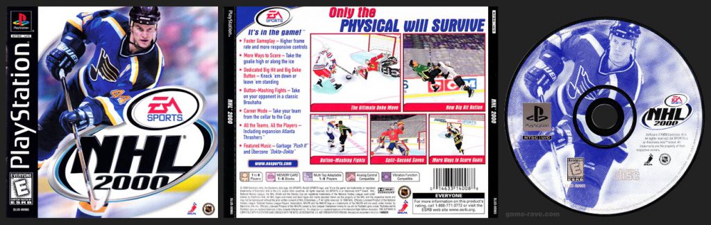 PSX PlayStation NHL 2000 Black Label Retail Release