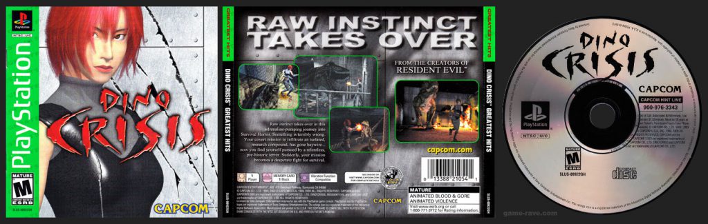 PSX PlayStation Dino Crisis Greatest Hits Release