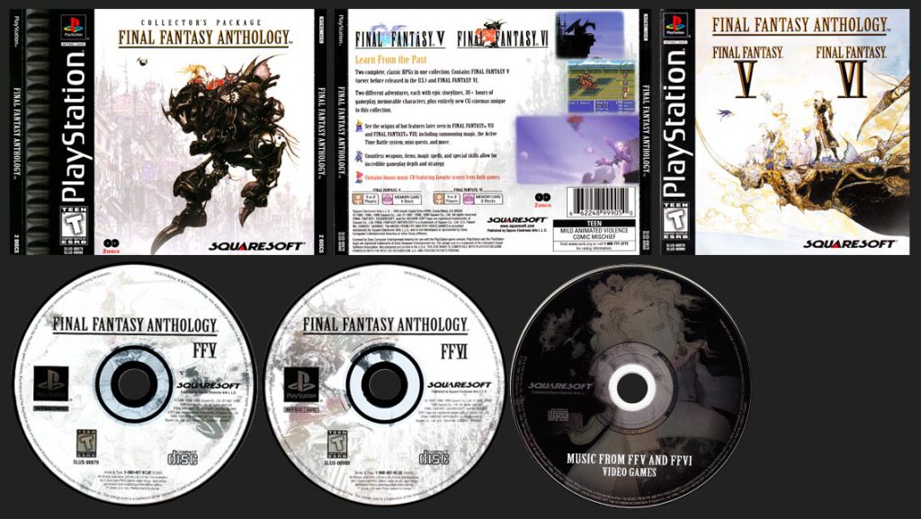 PSX PlayStation Final Fantasy Anthology Black Label Retail Release