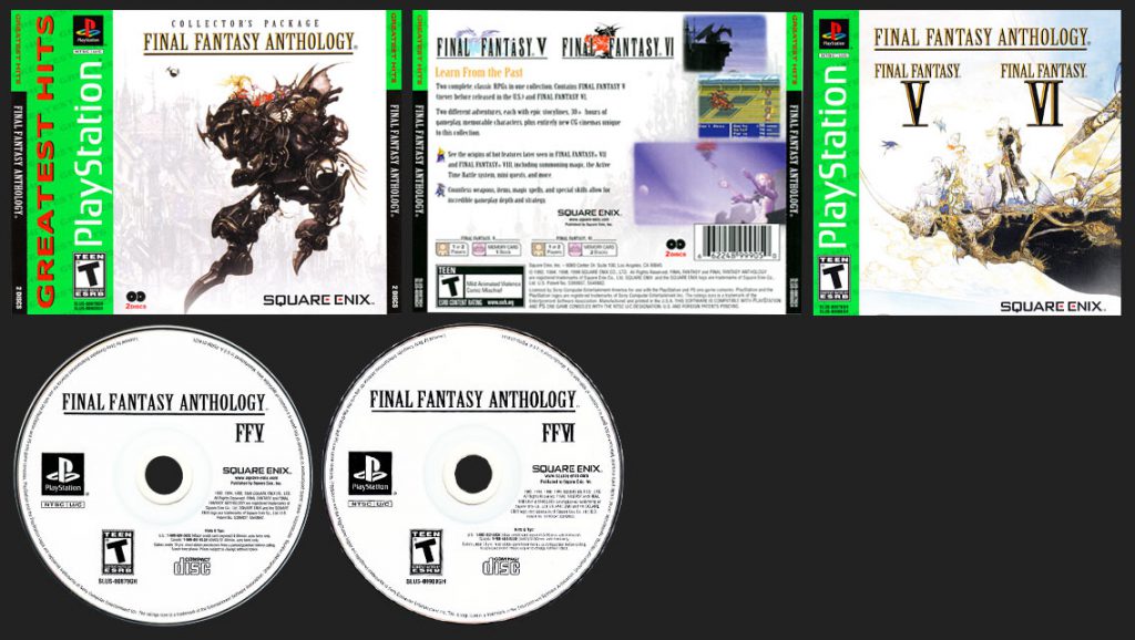 PlayStation Final Fantasy Anthology Greatest Hits Silver Bottom