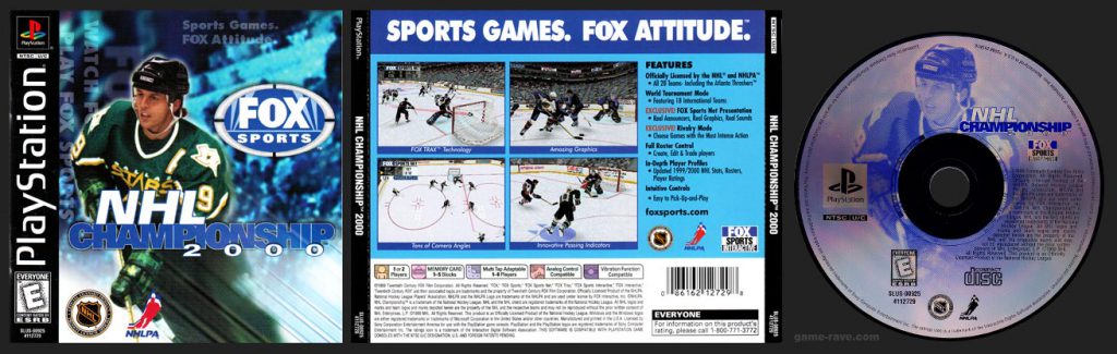 PSX PlayStation NHL Championship 2000 Black Label Retail Release