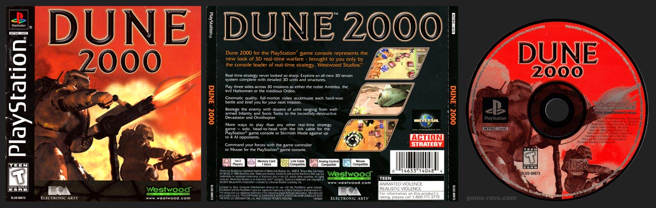 PSX PlayStation Dune 2000 Black Label Retail Release