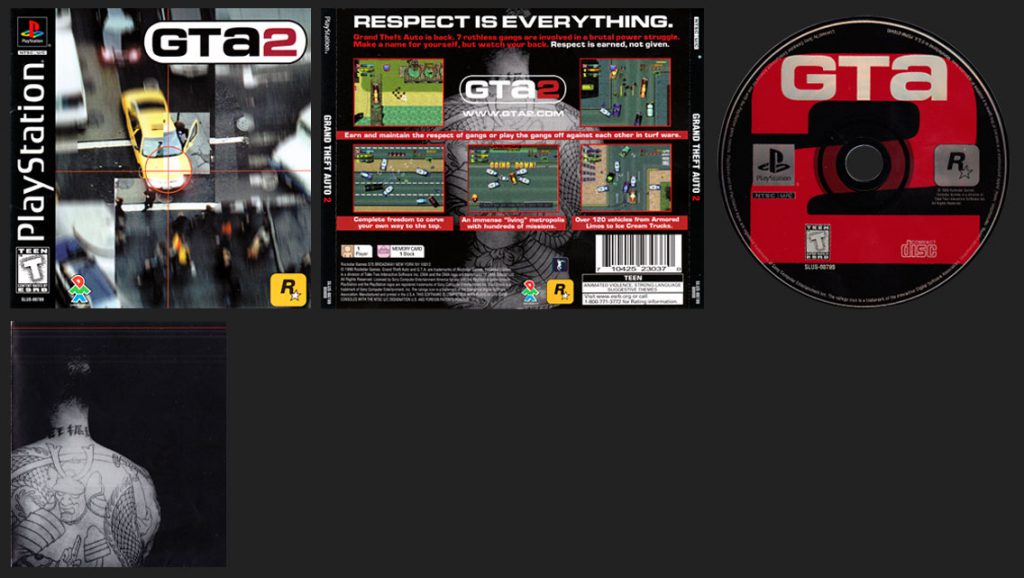 PSX PlayStation Grand Theft Auto 2 Black Label Retail Release