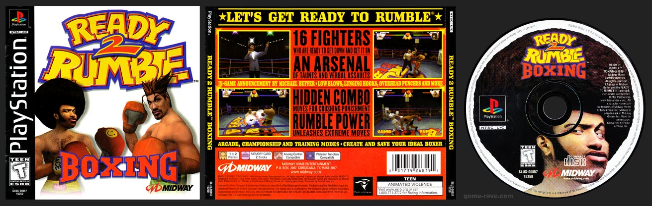 PSX PlayStation Ready 2 Rumble Boxing Black Label Retail Release