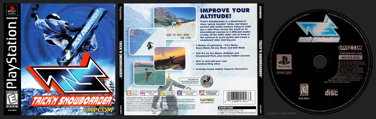 PSX PlayStation Trick'n Snowboarder Black Label Retail Release