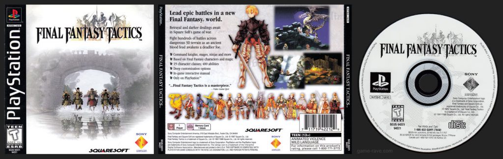 PSX PlayStation Final Fantasy Tactics Black Label Retail Release