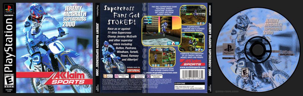 PSX PlayStation Jeremy McGrath Supercross 2000 Black Label Retail Release