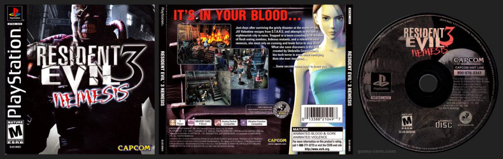PSX PlayStation Resident Evil 3 Nemesis Black Label Retail Release