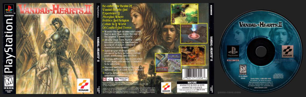 PSX PlayStation Vandal Hearts II Black Label Retail Release