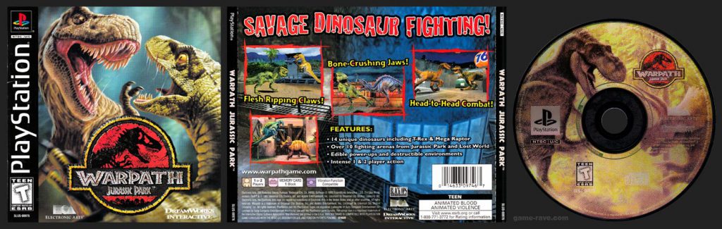 PSX PlayStation Warpath: Jurassic Park Black Label Retail Release
