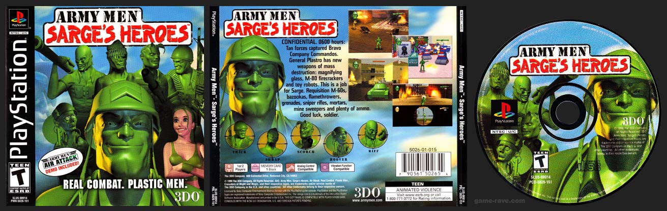 PSX PlayStation Army Men: Sarge's Heroes