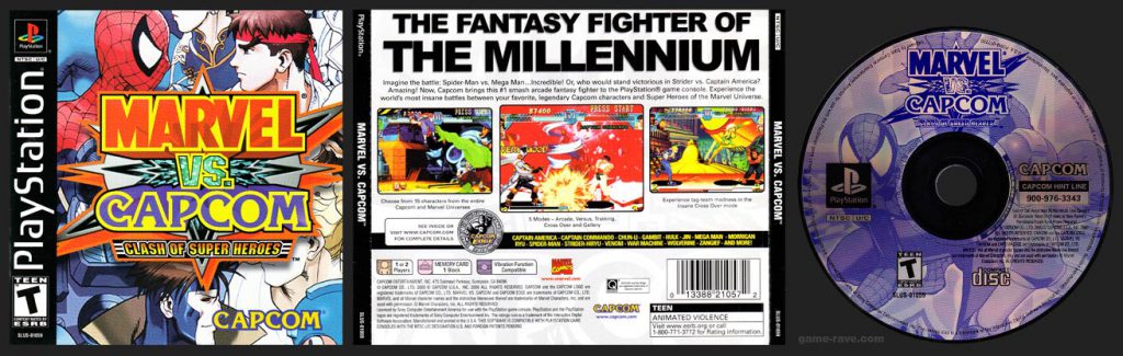 PlayStation Marvel Vs. Capcom: Clash of the Super Heroes Black Label Retail Release