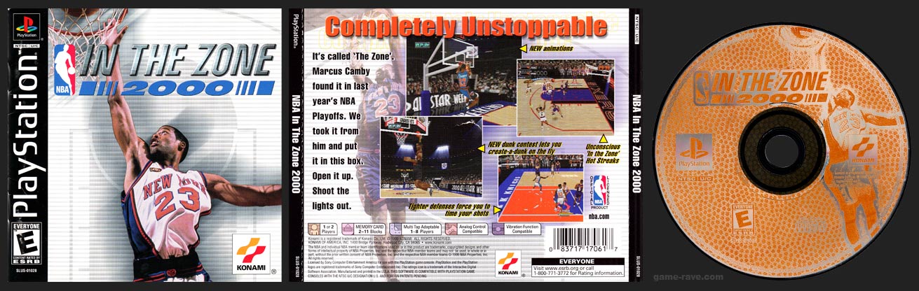PSX PlayStation NBA In the Zone 2000 Black Label Retail Release