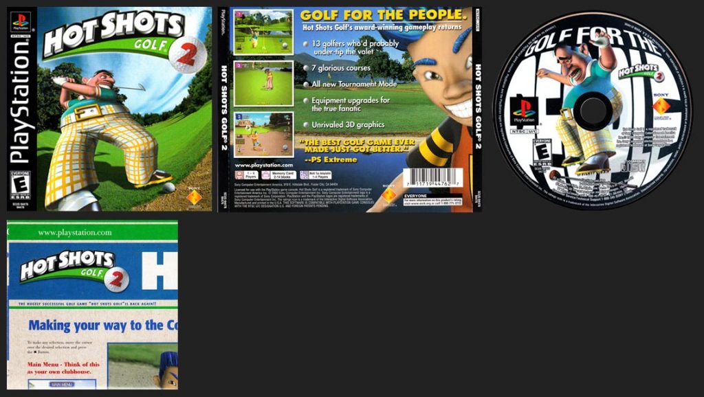 PSX PlayStation Hot Shots Golf 2 Black Label Retail Release