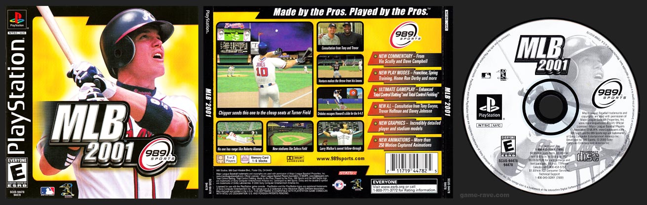 PSX PlayStation MLB 2001 Black label Retail Release