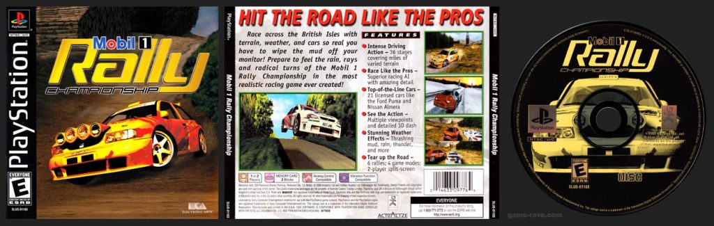 PSX PlayStation Mobil 1 Rally Championship Black Label Retail Release