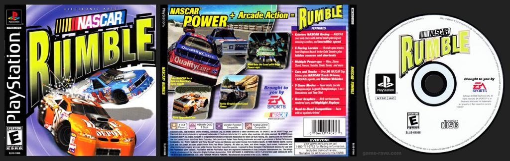 PSX PlayStation NASCAR Rumble Black Label Retail Release