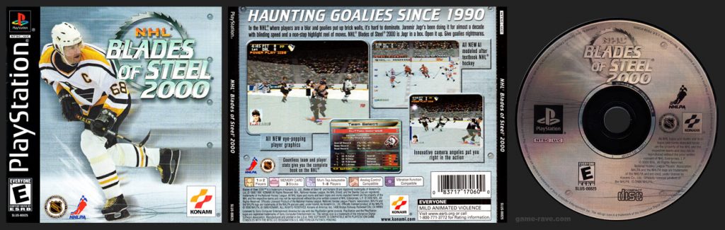 PSX PlayStation NHL Blades of Steel 2000 Black Label Retail Release