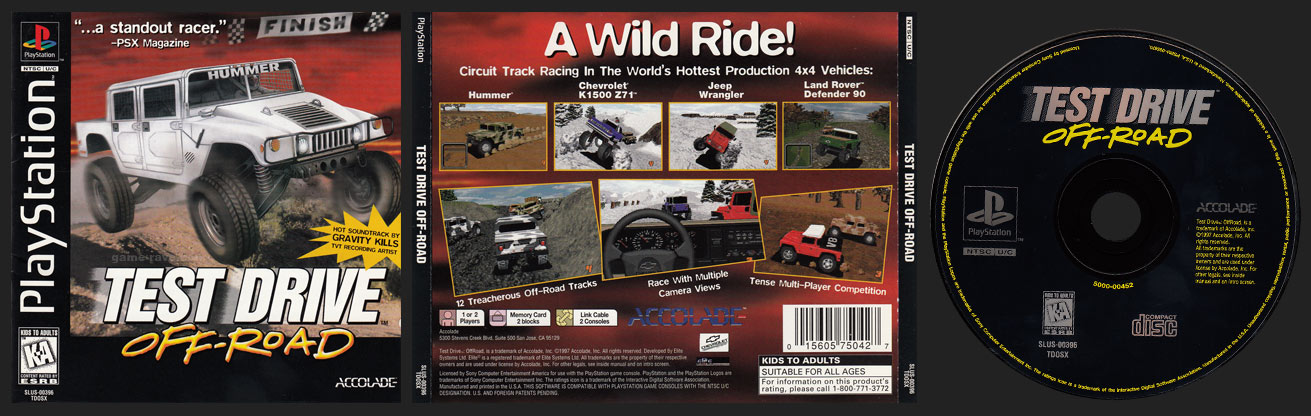 PSX PlayStation Test Drive Off-Road Black Label Retail Release