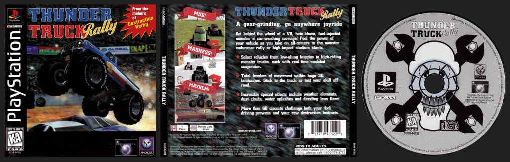 PSX PlayStation Thunder Truck Rally