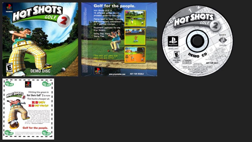 PSX PlayStation Hot Shots Golf 2 Demo Disc