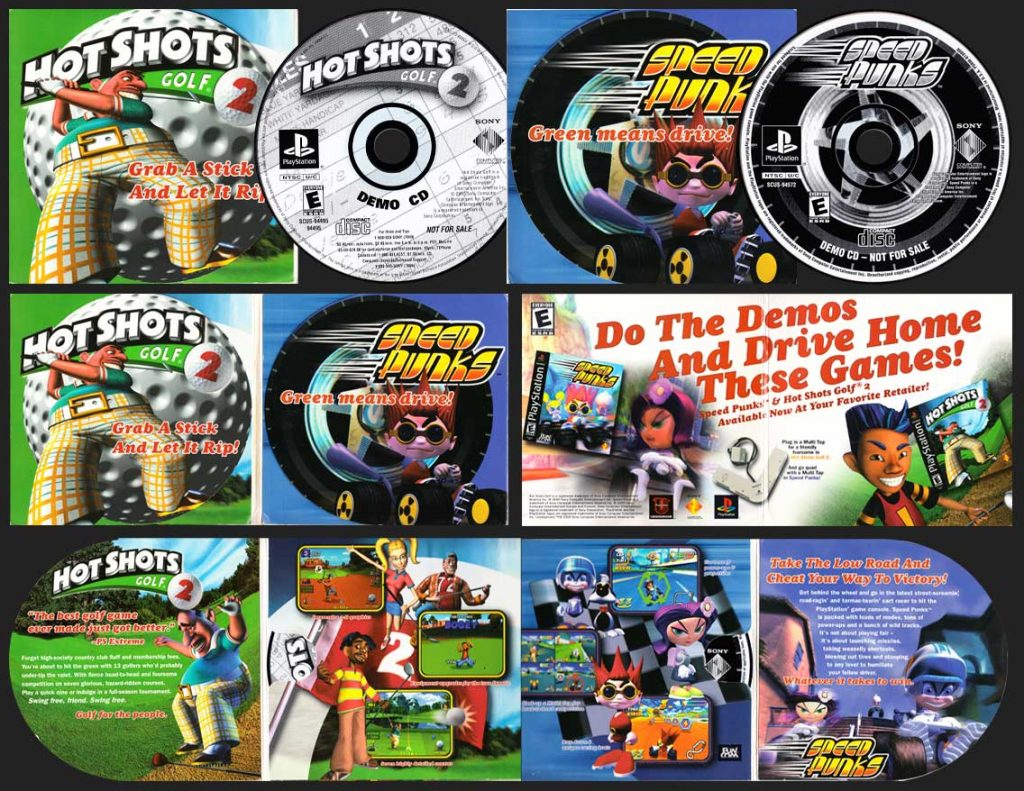 PSX PlayStation Hot Shots Golf 2 and Speed Punks Demo Set