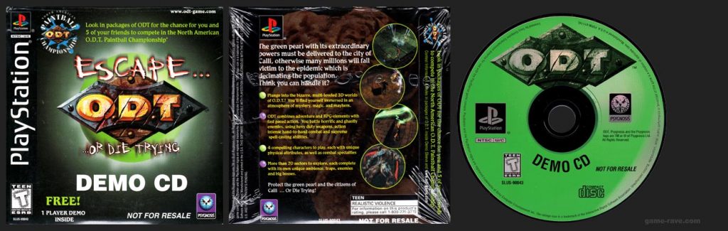 PSX PlayStation O.D.T. Demo Disc