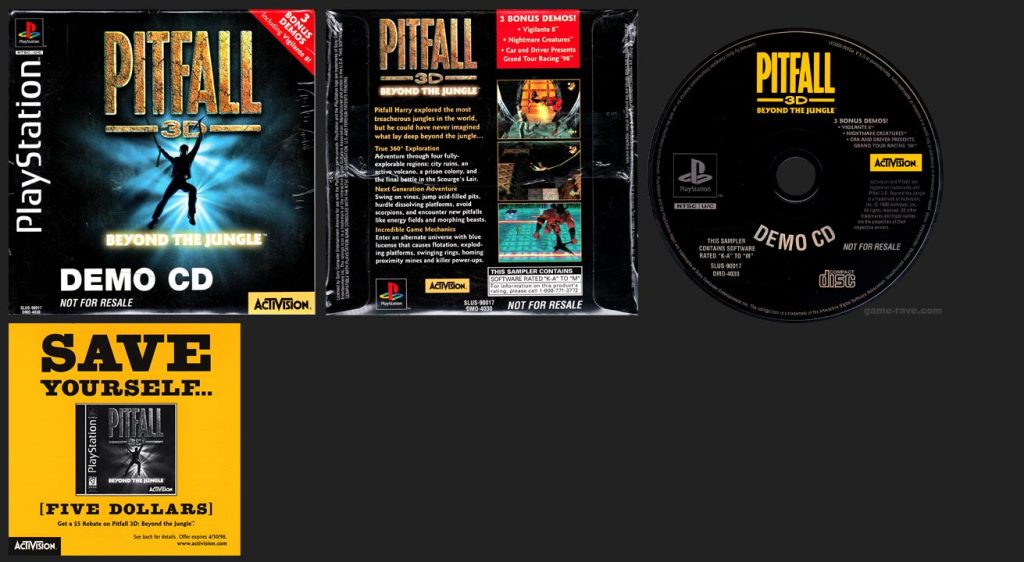 PSX PlayStation Pitfall 3D: Beyond the Jungle