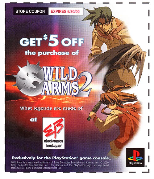PSX Demo Wild Arms 2 EB Coupon Front Web