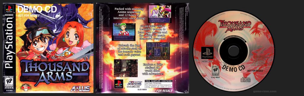 PlayStation Thousand Arms Demo CD