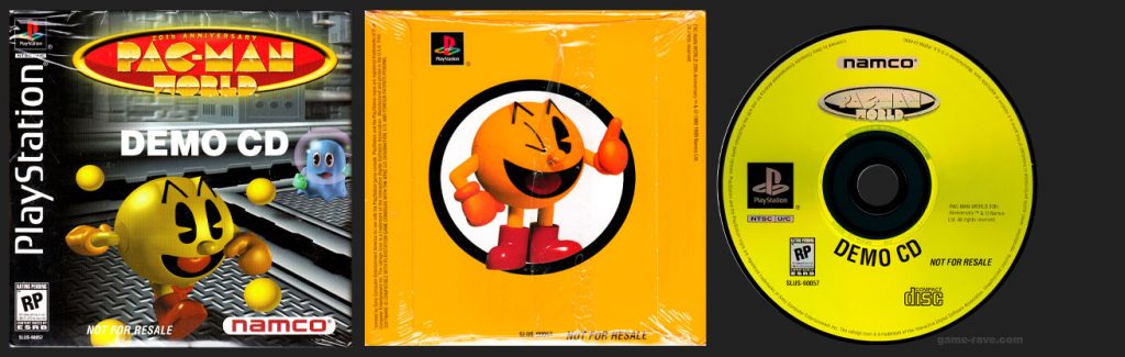 PSX PlayStation Pac-Man World Demo CD Shiny Release