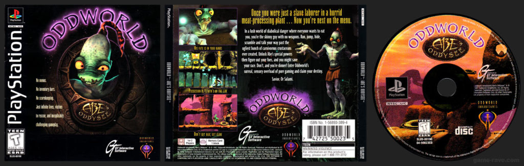 PSX Oddworld Abes Oddysee Black Label Original Release