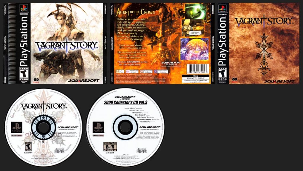 PSX PlayStation Vagrant Story Black Label Retail Release with Collector's Demo CD