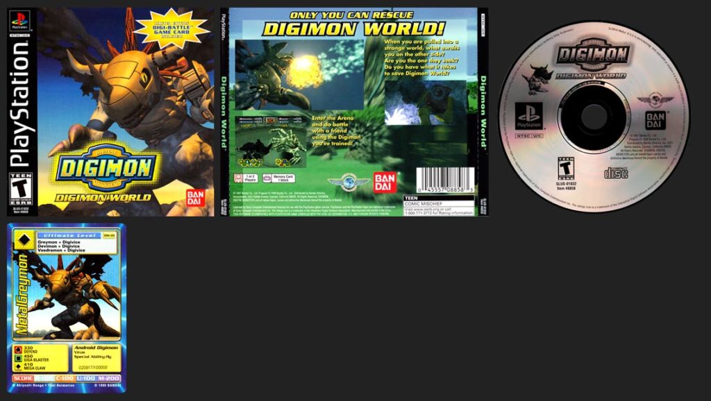 PSX PlayStation Digimon World Black Label Pack-In Card Release