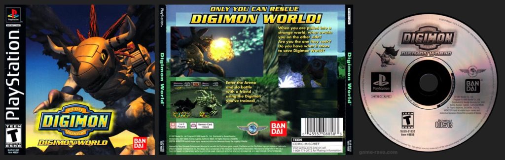PSX PlayStation Digimon World Black Label Retail Release Plain Version