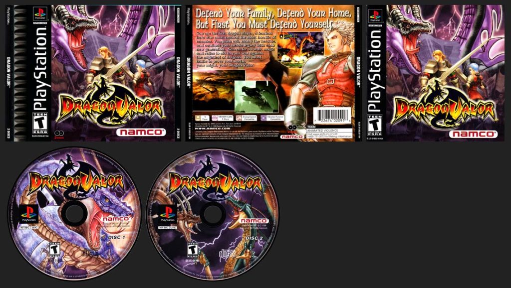 PSX PlayStation Dragon Valor Black Label Double Jewel Case Retail Release