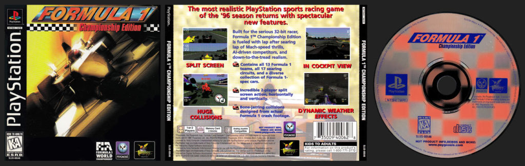 PSX PlayStation Formula 1 Championship Edition Black Label Retail Release