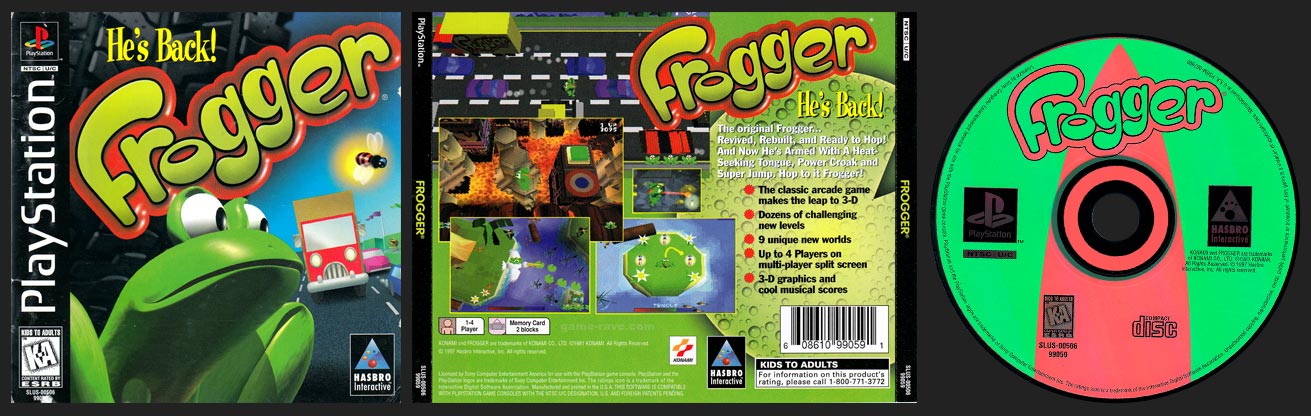PSX PlayStation Frogger Black Label Retail Release