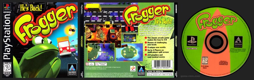 PSX Frogger Shiny Disc with Different Copyright Information Variant